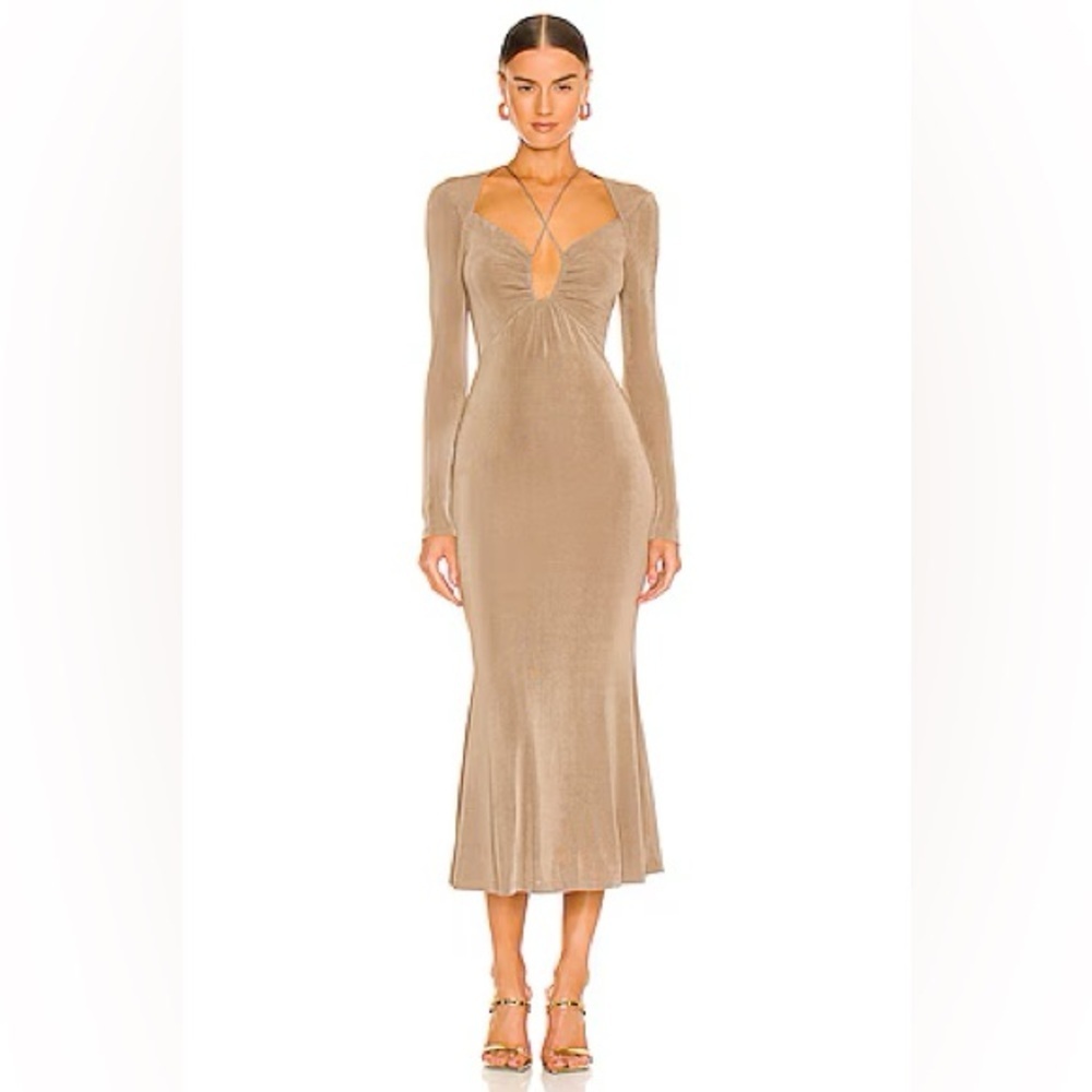 Misha Engracia Midi Dress Beige